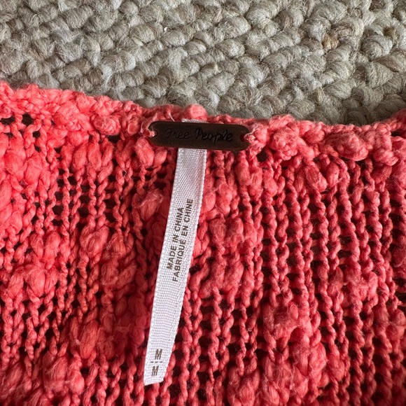 Free People Red and Gray Women's Sweater - Picture 3 of 3